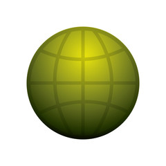 global sphere icon over white background. vector illustration