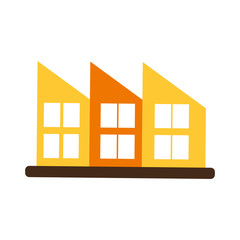 houses icon over white background. vector illustration