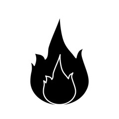 fire flame icon over white background. vector illustration