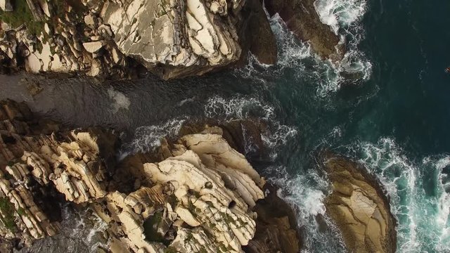A small beautiful stone island Baleal naer Peniche in the ocean,