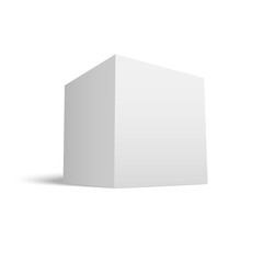White Paper Cube with Shadow