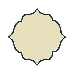 vintage frame icon over white background. colorful design. vector illustration