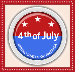 4th of July independence day vector background.