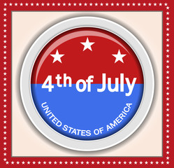 4th of July independence day vector background.
