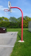 Fototapeta na wymiar old basketball hoop at park