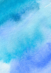 Watrcolor abstract blue texture background