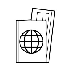 Image passport air tickets vertor icon ilustration
