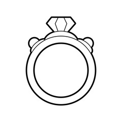 sketch silhouette image diamond engagement ring vector illustration