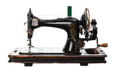 Sewing machine isolated