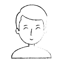 young man shirtless avatar character vector illustration design