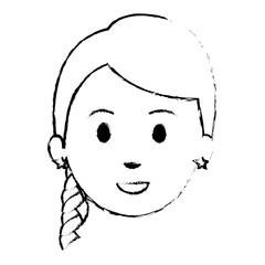 Fototapeta premium beautiful and young woman head vector illustration design