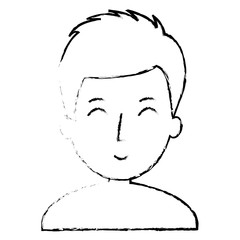 young man shirtless avatar character vector illustration design