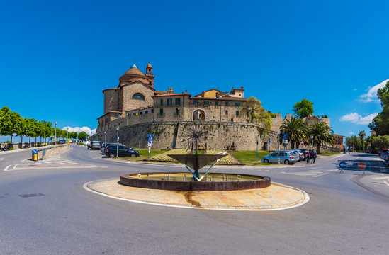 Castiglione del Lago (Umbria) - A medieval town with a big castle in historic center, beside Trasimeno lake, central Italy