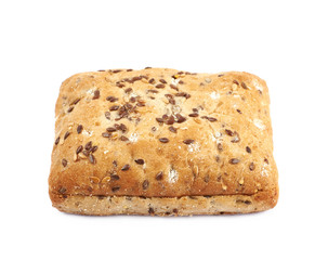 Square burger bread isolated
