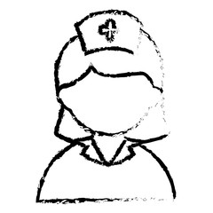 woman nurse avatar character vector illustration design