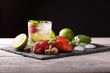 strawberry lime cocktail
