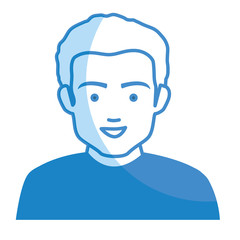 young man avatar character vector illustration design