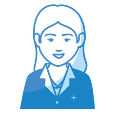 woman nurse avatar character vector illustration design