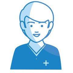 Male surgeon avatar character vector illustration design