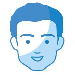 young man head avatar vector illustration design