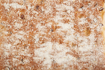 Floured bread crust texture