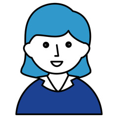 beautiful and young woman character vector illustration design