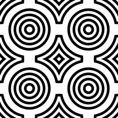 Geometric round shape seamless pattern.