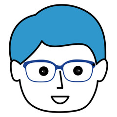 Obraz na płótnie Canvas young man head avatar vector illustration design