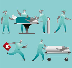 Hospital Health Care Icon Set