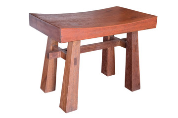 Small wooden bench Japanese style.