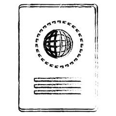 passport document isolated icon vector illustration design