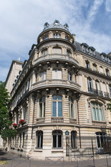 Paris, typical facade of building quai Henri IV, on the Seine