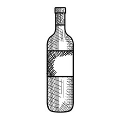 bottle wine isolated icon vector illustration design