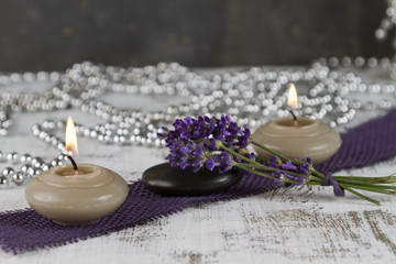 wellness therapy with lavenderand hot stone
