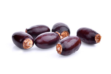 Obraz premium seeds of lychee fruit isolated on white background