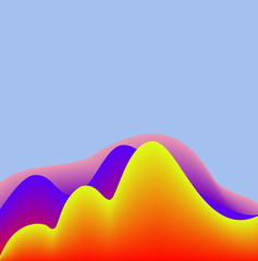 Fluid Colors with Red Yellow Violet Gradient Abstract Background.