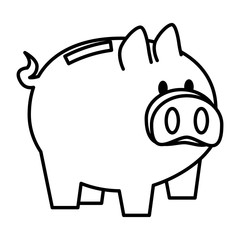 piggy savings isolated icon vector illustration design