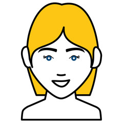 Obraz premium young woman shirtless avatar character vector illustration design