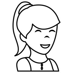 Obraz premium beautiful and young woman character vector illustration design