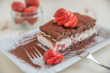 Erdbeer Quark Schoko Schnitte