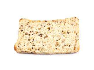 Square burger bread isolated