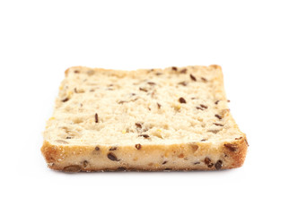 Square burger bread isolated