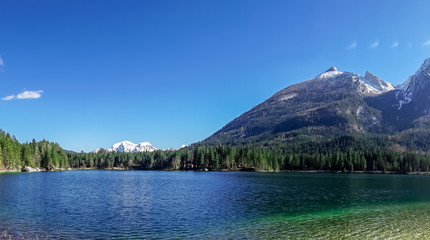 View on Hintersee by Ramsau in Bavaria