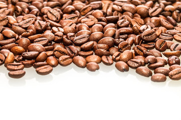 Coffee beans isolated on white background