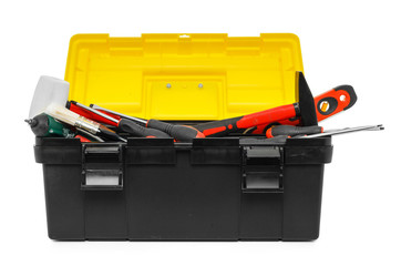 Toolkit box isolated on the white background