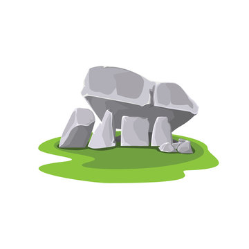 travel ireland. Brownshill Dolmen. vector illustration