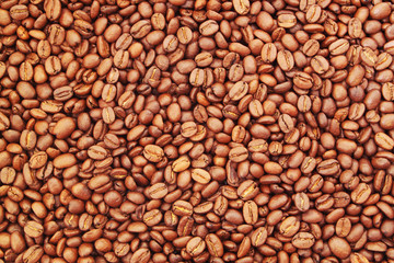 Roasted coffee beans background
