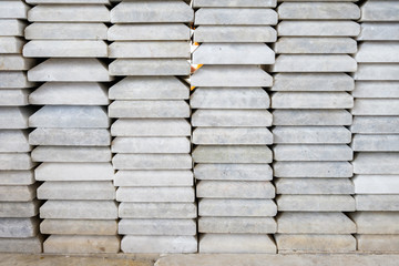 Marble slab pile for construction