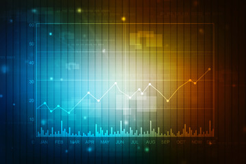 Stock market chart. Business graph background