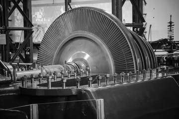 Electric turbine in a factory